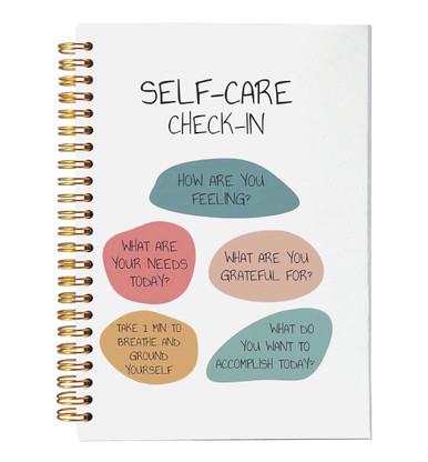 Mental Health Spiral Notebook - Take A Mindful Break Journal 5.5x8.3 Inches