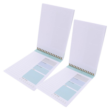 Caxusd 2pcs Tear Off Planner Notepad Daily Planner Memo Pads Daily Desk