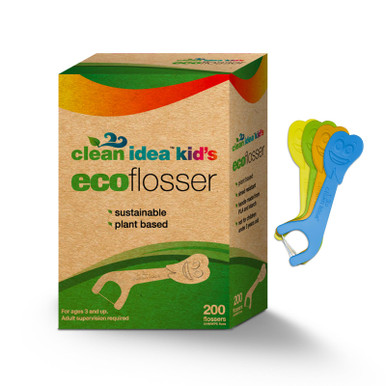 Clean Idea Kids EcoFlosser Pick 200 Picks Kids Flossers Flossers