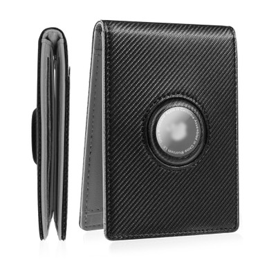 Dlinda Mens Wallet for AirTag, Leather Card Holder Slim Minimalist