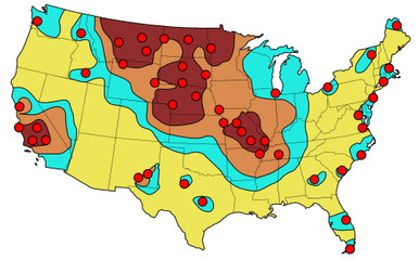 Home Comforts Map - FEMA Estimated Primary Targets for Soviet ICBMs