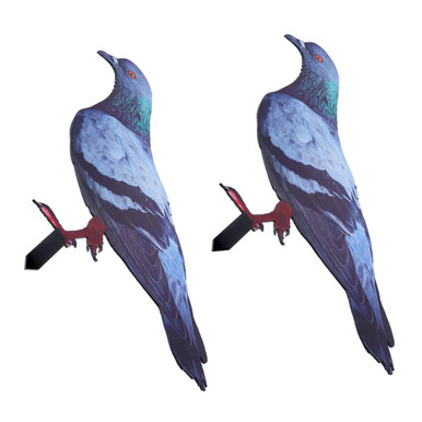 2pcs Artificial Feathered Pigeon Fake Dove Artificial Foam Bird For