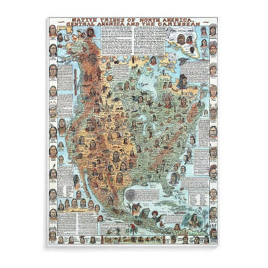 Map of The Indian Tribes of North America, Central America And The ...