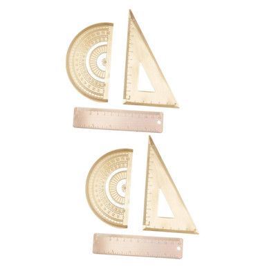 NUOBESTY 2 Sets Centimeter Ruler Triangle Board Set Drawing Measurement ...