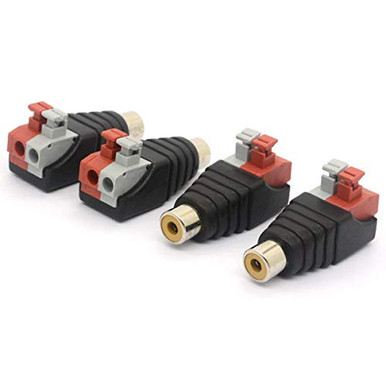 Phono Plug Types Speaker Phono RCA Male Plug to AV 2 Screw Terminal Female Audio Video ...