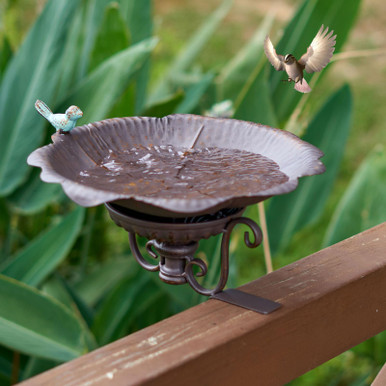 Bird Bath Railing HLQMFHT Deck Bird Bath,Bird Bath for Deck Railing,with Removable Deck ...