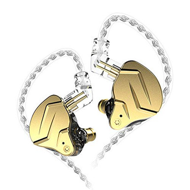 KZ ZSN Pro X In-Ear-Kopfhörer – 1BA+1DD Hybrid, Geräuschunterdrückung, 3.5mm Klinke (Gold, Ohne Mikrofon)