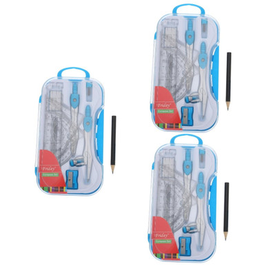 VILLCASE 3 Sets Compass Supports Drawing Multitools Kids Tool Bag ...