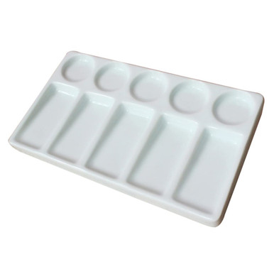 Paint Palette Rectangular LALAFINA Porcelain Watercolor Rectangular Palette Artist Paint Palettes ...