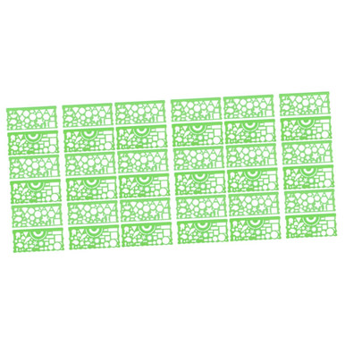 BESTOYARD 36 Pcs Drawing Ruler DIY Scrapbook Templates Drafting ...