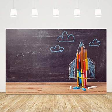 Chalkboard Blackboard Photography Backdrop Back to School Wooden Floor ...