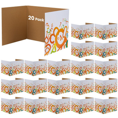 Ayuanb 20 PCS Desk Dividers, 18 x 13 x 13 Inch Classroom Privacy ...