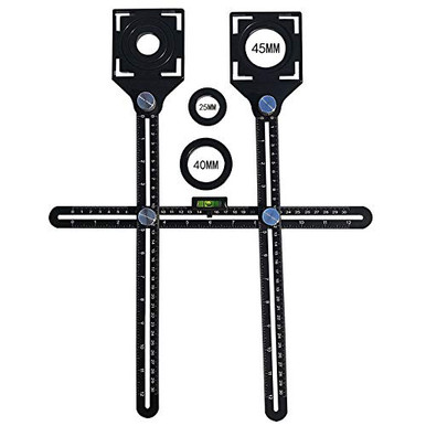 ALOOVOO Angler Ruler with Tile Positioning Aperture,Aluminum Alloy ...