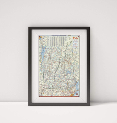 Shell Highway Maps 1956 Map|Shell Highway Map of New Hampshire, Vermont|Title: Shell Map ...