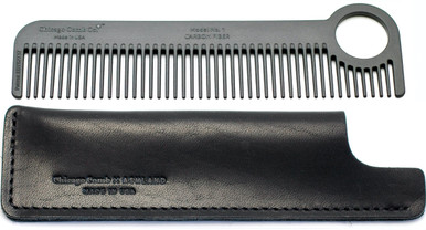 Chicago Comb Model 1 Carbon Fiber + Black Horween leather sheath ...