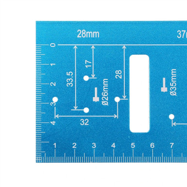 Woodworking Ruler 2 in 1 45/90 Degree Multifuction Aluminium Alloy ...