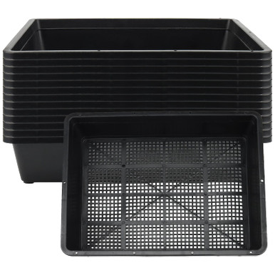 MAHIONG 14 Pack 15 x 12 Inch Seed Starter Trays, Plastic Garden Mesh ...