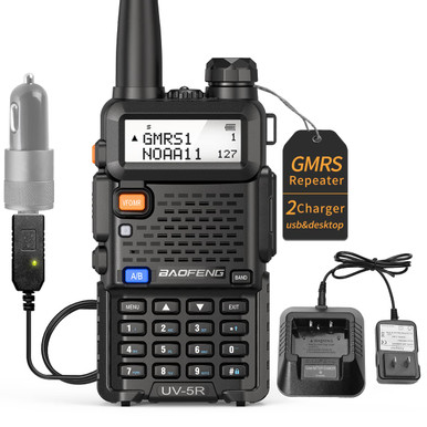 Gmrs Radio Baofeng Uv 5r Upgraded Version With Battery Usb Direct