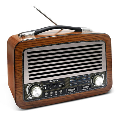 Retro Portable Radio AM FM Shortwave Radio Built-in Battery-Powered ...
