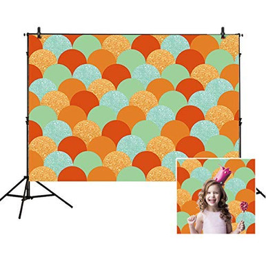 Allenjoy 7x5ft Mermaid Scales Backdrop Under The Sea Little Mermaid ...