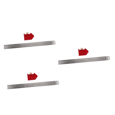 Knob Ruler Hemobllo 3 Sets Steel Ruler Limited Block Marking Ruler Precision ...