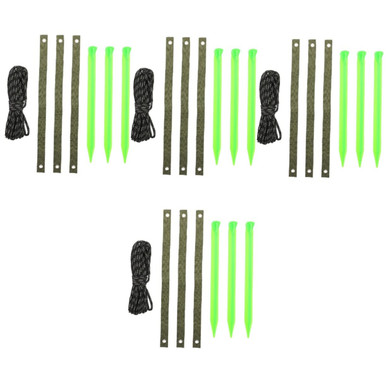 Yardenfun 4 Sets Plant Support Anchor Wooden Stakes Plastic Tree Stake ...