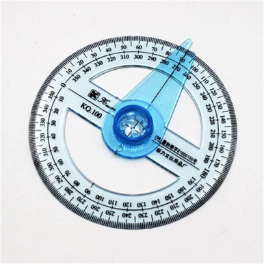 Pointer Plastic Ruler ZHUIGUANG Circle Pointer Protractor - Plastic 360 Protractor with Swing ...