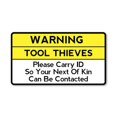 DO NOT TOUCH My Toolbox Sticker Decal Plumber Crane Hard Hat Funny