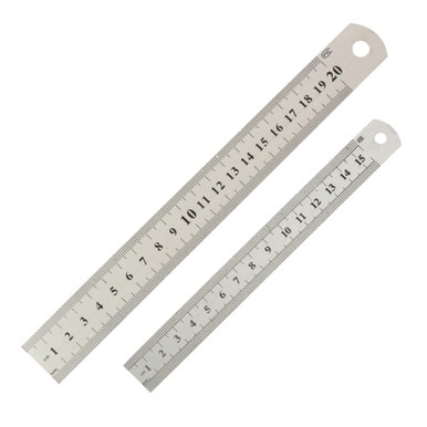 Homoyoyo 2pcs Metal Rulers Drawing Ruler Rulers 12 Inch Metric Tape ...