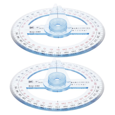 Parliky 2pcs Plastigauge Circle Ruler Round Protractor Ruler Protractor ...