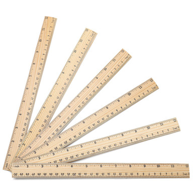 10 Pack Wooden Ruler 12 Inch Rulers Bulk Wood Measuring Ruler Office ...
