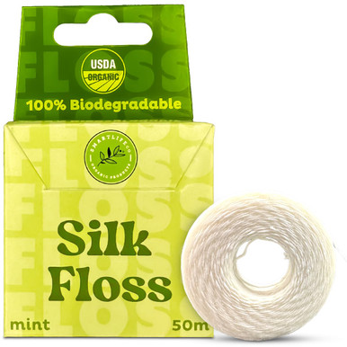 Vegan Silk Dental Floss String - Biodegradable Plastic Free Bamboo ...