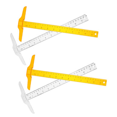 MAGICLULU 4pcs T-Shaped Ruler Design Ruler Drafting t Ruler Metric Tape ...