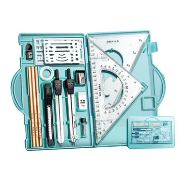 Protractor Math Compass Set Square COLLCOTIVE Geometry Set with Swing Arm Protractor,Divider,Set Squares ...