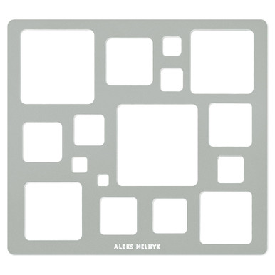 Aleks Ruler Aleks Melnyk #209 Metal Squares Template, Squares Stencil, Squares ...