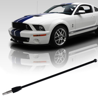 RED WOLF 9 Inch Short Antenna For Ford Mustang 2010-2019 - Black, FM/AM Compatible