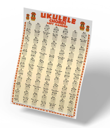 A New Song Music Left Handed Ukulele 84 Chord Wall Chart 11x17 Poster ...