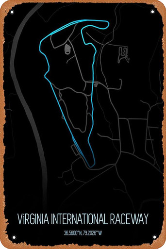 muecddoa Metal Signs - Race Tracks ViR Raceway Map - 8x12 inches Metal ...