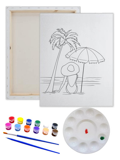 Essenburg Pre Drawn Canvas Paint Kit | Teen, Kids and Adult Sip and ...