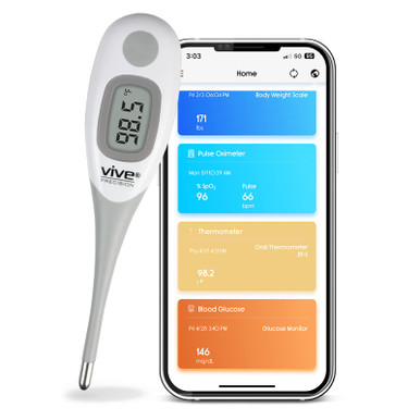 Body Temperature Reader Vive Precision Smart Oral Thermometer - FSA/HSA Approved Medical Grade ...