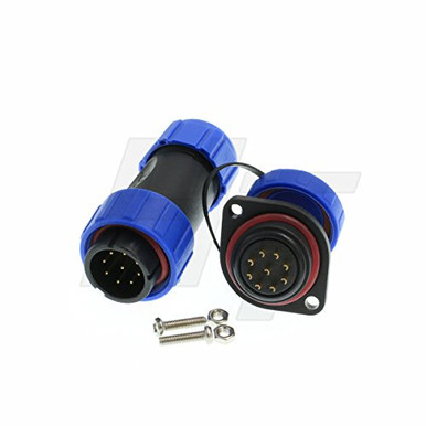 Hangton HE21 Connettore Industriale Spina E Presa A Pannello 4 Poli 25A IP68 - Impermeabile, Resistente, Per Applicazioni Elettriche - 4