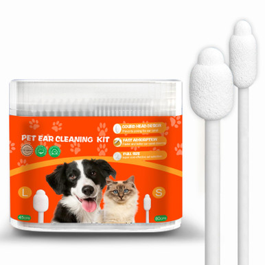 VVHOMIFE Dog Ear Cleaner Dog Ear Infection Treatment Gourd-Shaped swabs