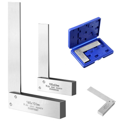 Biaungdo 5\" X 3.2\" Machinist Square - High Precision Carbon Steel L-Square For Woodworking