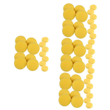 EXCEART 60 Pcs Yellow Round Cake Sponge Pottery Sponge Brush Paint ...