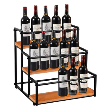 Foxtell Coffee Syrup Rack Organizer 3 Tier 12 Bottles Syrup Bottle ...