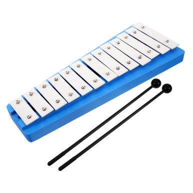 Xylophone Soprano A-Star 13 Notes Argentées - Glockenspiel Diatonique 2 Octaves G5 à E6 Avec 2 Battes En Bois - Idéal École Et Maison