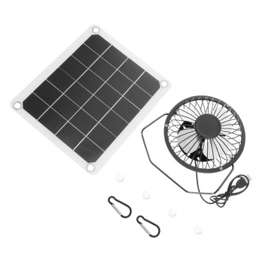 SWOOMEY 1 Set solar fan small chicken cooler Gable Roof Vent Fan Solar ...