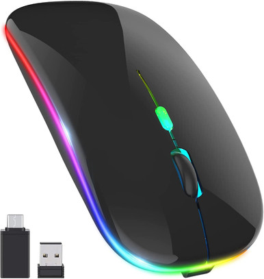 2.4G Wireless Silent Optical Mouse - Portable Adjustable Office Mouse For Laptops & Desktops