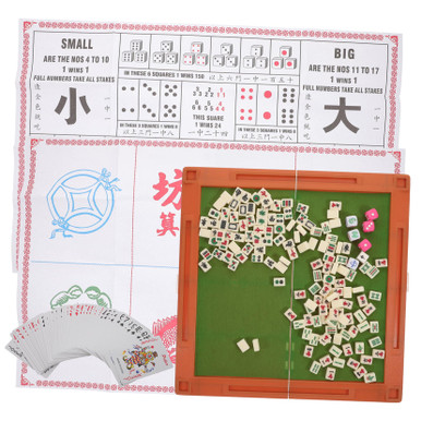 Garneck 1 Set Portable Mahjong Table Chess Checkers Board Mini Board ...