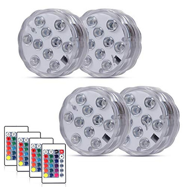 Submersible LED Lights with Remote Control,Underwater Light Waterproof ...